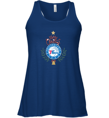 NBA Philadelphia 76ers Logo merry Christmas gilf Women's Racerback Tank Women's Racerback Tank - FordPhuMy