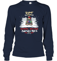 Trump Train 2020 Plow snowflakes Christmas Long Sleeve T-Shirt