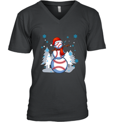 DABBING BASEBALL SNOWMAN _ Christmas Funny Men's V-Neck Men's V-Neck - FordPhuMy