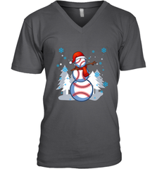 DABBING BASEBALL SNOWMAN _ Christmas Funny Men's V-Neck Men's V-Neck - FordPhuMy