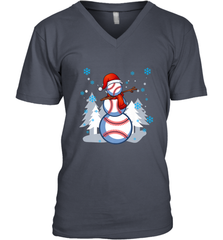 DABBING BASEBALL SNOWMAN _ Christmas Funny Men's V-Neck Men's V-Neck - FordPhuMy
