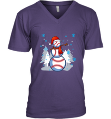 DABBING BASEBALL SNOWMAN _ Christmas Funny Men's V-Neck Men's V-Neck - FordPhuMy