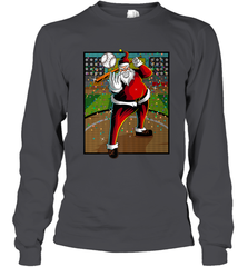 Baseball Santa Ugly Christmas Sports Graphic Print Design Long Sleeve T-Shirt Long Sleeve T-Shirt - FordPhuMy