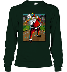 Baseball Santa Ugly Christmas Sports Graphic Print Design Long Sleeve T-Shirt Long Sleeve T-Shirt - FordPhuMy