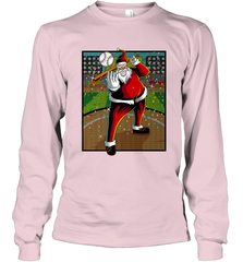 Baseball Santa Ugly Christmas Sports Graphic Print Design Long Sleeve T-Shirt Long Sleeve T-Shirt - FordPhuMy