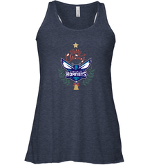 NBA Charlotte Hornets Logo merry Christmas gilf Women's Racerback Tank Women's Racerback Tank - FordPhuMy