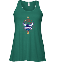NBA Charlotte Hornets Logo merry Christmas gilf Women's Racerback Tank Women's Racerback Tank - FordPhuMy