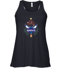 NBA Charlotte Hornets Logo merry Christmas gilf Women's Racerback Tank Women's Racerback Tank - FordPhuMy