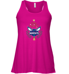NBA Charlotte Hornets Logo merry Christmas gilf Women's Racerback Tank Women's Racerback Tank - FordPhuMy