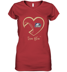 Georgia Southern Eagles Football Inside Heart  Team Women's V-Neck T-Shirt Women's V-Neck T-Shirt - FordPhuMy