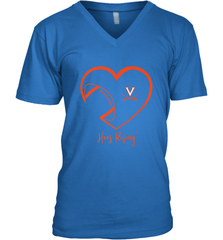Virginia Cavaliers Football Inside Heart  Team Men's V-Neck Men's V-Neck - FordPhuMy