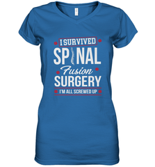 I Survived Spinal Fusion Surgery Women's V-Neck T-Shirt Women's V-Neck T-Shirt - FordPhuMy