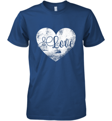 Love Valentines Day Heart Vintage Gift For Men Women Men's Premium T-Shirt Men's Premium T-Shirt - FordPhuMy