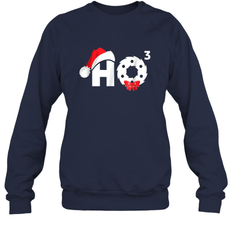 Santa HO HO3 Cubed Funny Christmas Crewneck Sweatshirt