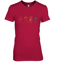 Love ASL Sign language Alphabet Valentines Day Gift idea Women's Premium T-Shirt Women's Premium T-Shirt - FordPhuMy