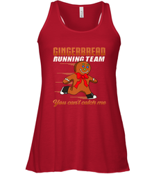 Christmas Gingerbread Man Cookie Gingerbread Running Team Women's Racerback Tank