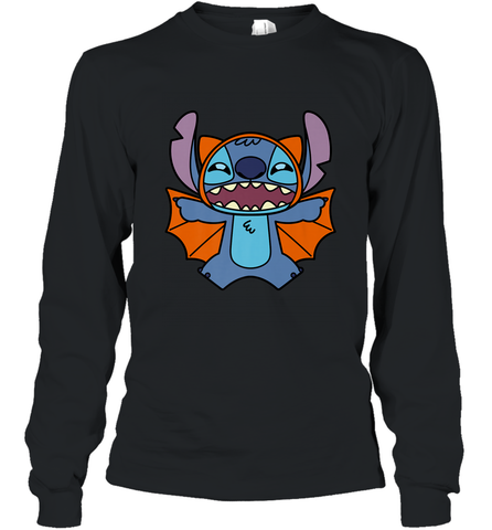 Disney Stitch Bat Halloween Costume Long Sleeve T-Shirt Long Sleeve T-Shirt / Black / S Long Sleeve T-Shirt - FordPhuMy