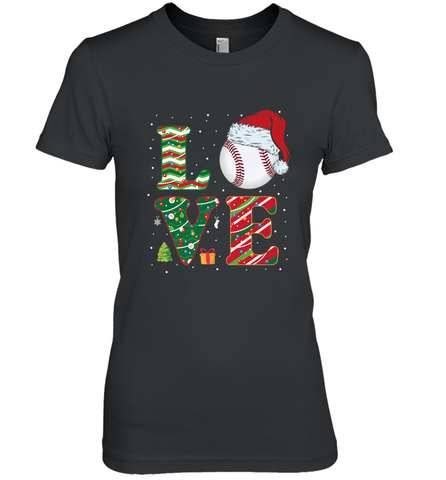 Funny Kid Boys Love Baseball Christmas Ball Santa Hat Gift Women's Premium T-Shirt Women's Premium T-Shirt / Black / XS Women's Premium T-Shirt - FordPhuMy