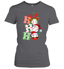 HO HO HO Baseball Santa Hat Christmas Women's T-Shirt Women's T-Shirt - FordPhuMy