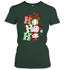 HO HO HO Baseball Santa Hat Christmas Women's T-Shirt Women's T-Shirt - FordPhuMy