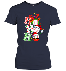HO HO HO Baseball Santa Hat Christmas Women's T-Shirt Women's T-Shirt - FordPhuMy