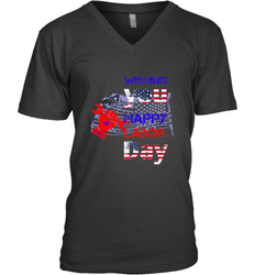 Happy labor day wishes USA flag for men and woman Men's V-Neck