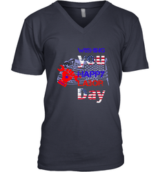 Happy labor day wishes USA flag for men and woman Men's V-Neck