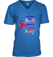 Happy labor day wishes USA flag for men and woman Men's V-Neck Men's V-Neck - FordPhuMy