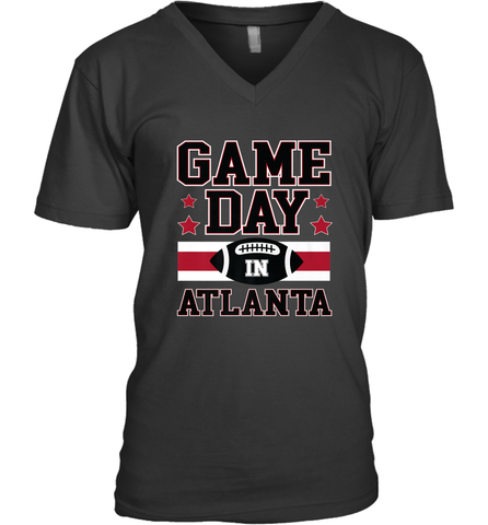 NFL Atlanta Game Day Football Home Team Colors Women Girl Gift Men's V-Neck Men's V-Neck / Black / S Men's V-Neck - FordPhuMy