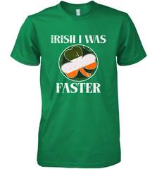 Irish I Was Faster Funny Running St Patricks Day Men's Premium T-Shirt Men's Premium T-Shirt - FordPhuMy