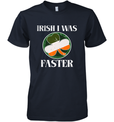 Irish I Was Faster Funny Running St Patricks Day Men's Premium T-Shirt Men's Premium T-Shirt - FordPhuMy