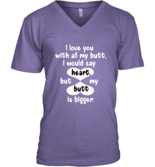 I Love You With All My Butt Would Say Heart Men's V-Neck Men's V-Neck - FordPhuMy