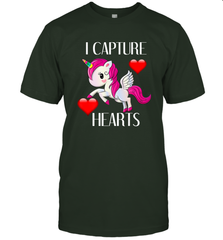 Girls Valentine's Day Unicorn I Capture Hearts Kids Gift Men's T-Shirt Men's T-Shirt - FordPhuMy
