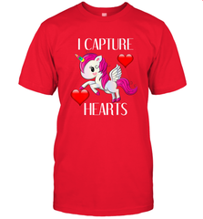 Girls Valentine's Day Unicorn I Capture Hearts Kids Gift Men's T-Shirt Men's T-Shirt - FordPhuMy