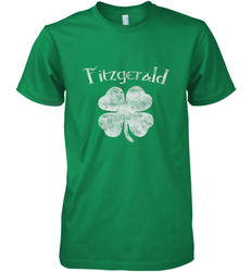 Vintage Fitzgerald Irish Shamrock St Patty's Day Men's Premium T-Shirt