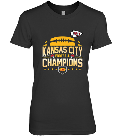 Kansas City Football _ The City Of Champions LIV Women's Premium T-Shirt Women's Premium T-Shirt / Black / XS Women's Premium T-Shirt - FordPhuMy