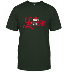 NFL Oakland Raiders Logo Christmas Santa Hat Love Heart Football Team Men's T-Shirt Men's T-Shirt - FordPhuMy