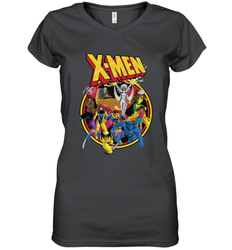 Marvel X Men Animated Series Retro 90s Women's V-Neck T-Shirt