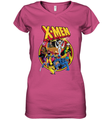 Marvel X Men Animated Series Retro 90s Women's V-Neck T-Shirt Women's V-Neck T-Shirt - FordPhuMy