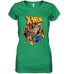 Marvel X Men Animated Series Retro 90s Women's V-Neck T-Shirt Women's V-Neck T-Shirt - FordPhuMy