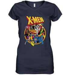 Marvel X Men Animated Series Retro 90s Women's V-Neck T-Shirt