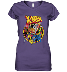 Marvel X Men Animated Series Retro 90s Women's V-Neck T-Shirt Women's V-Neck T-Shirt - FordPhuMy