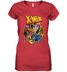 Marvel X Men Animated Series Retro 90s Women's V-Neck T-Shirt Women's V-Neck T-Shirt - FordPhuMy