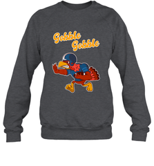 Turkey Football Shirt Funny Thanksgiving Turkey Gobble Gift Crewneck Sweatshirt Crewneck Sweatshirt - FordPhuMy
