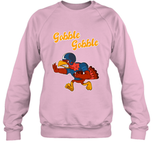 Turkey Football Shirt Funny Thanksgiving Turkey Gobble Gift Crewneck Sweatshirt Crewneck Sweatshirt - FordPhuMy