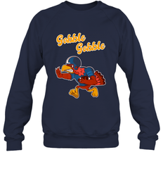 Turkey Football Shirt Funny Thanksgiving Turkey Gobble Gift Crewneck Sweatshirt