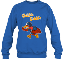 Turkey Football Shirt Funny Thanksgiving Turkey Gobble Gift Crewneck Sweatshirt Crewneck Sweatshirt - FordPhuMy