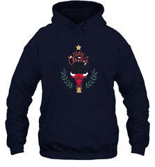 NBA Chicago Bulls Logo merry Christmas gilf Hooded Sweatshirt Hooded Sweatshirt - FordPhuMy