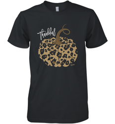 Mens Womens Thankful Pumpkin Fall Leopard Print Men's Premium T-Shirt