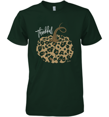 Mens Womens Thankful Pumpkin Fall Leopard Print Men's Premium T-Shirt Men's Premium T-Shirt - FordPhuMy
